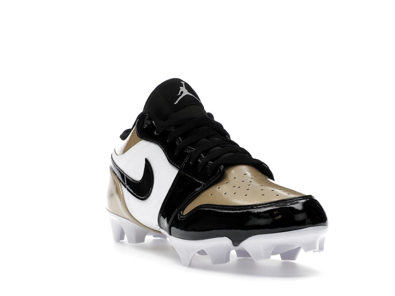 Jordan 1 Low TD Cleat Patent Gold Toe