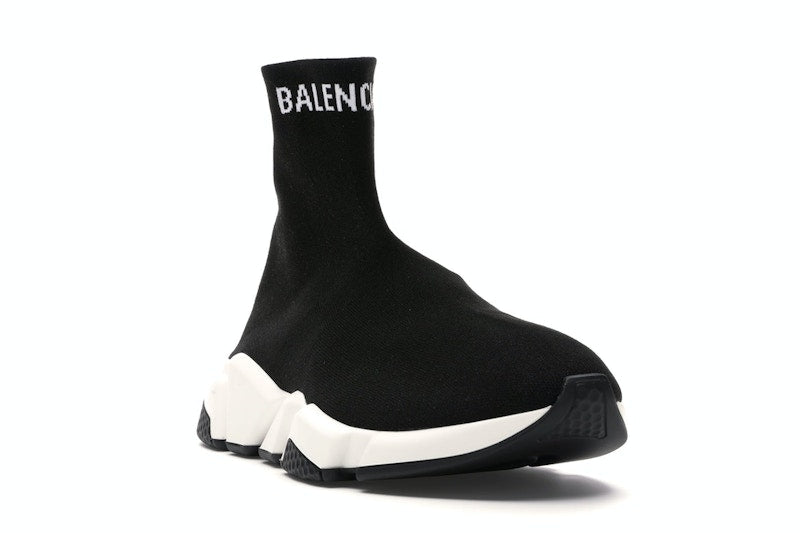 Balenciaga Speed Sock Slip-On Black White