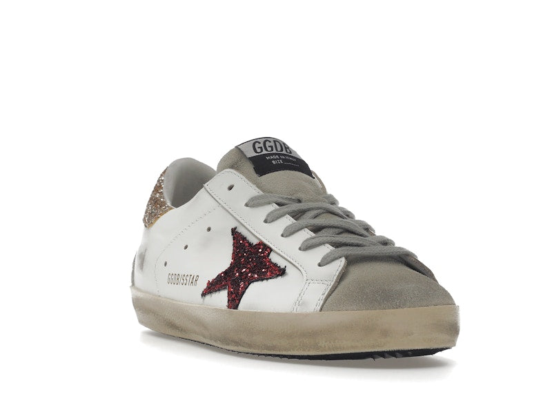 Golden Goose Super-Star White Red Glitter (Women's)