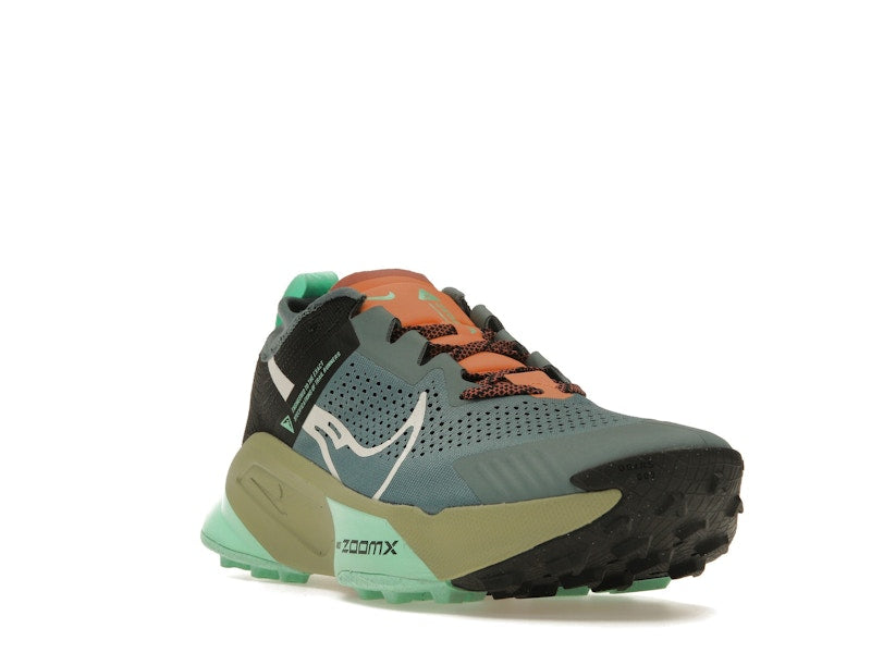 Nike ZoomX Zegama Trail Light Slate Grey Glow Green Bone Black