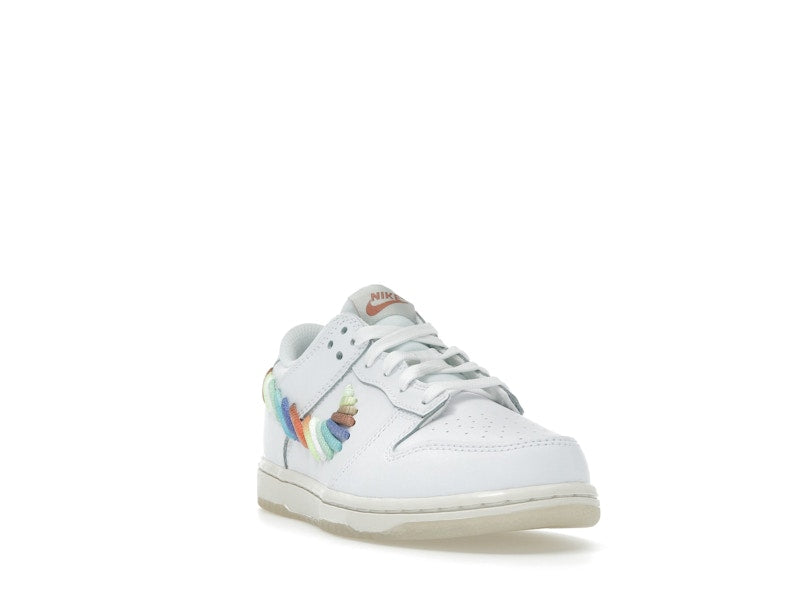 Nike Dunk Low SE Rainbow Lace Swoosh White (PS)