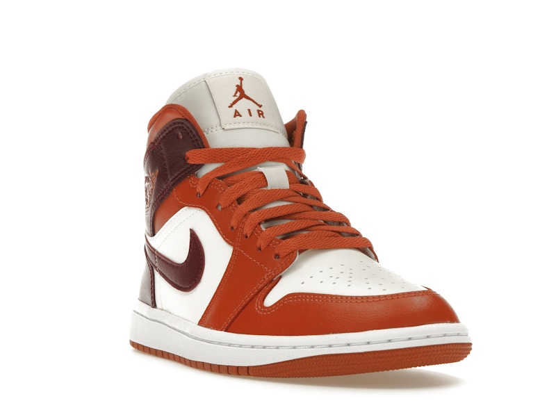 Jordan 1 Mid Dusty Peach Night Maroon (Women's)