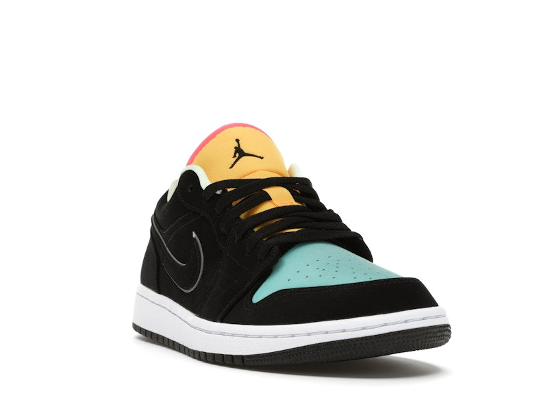 Jordan 1 Low Black Aurora Green Laser Orange