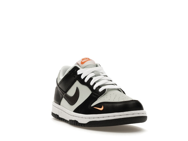 Nike Dunk Low Black Bright Mandarin Mini Swoosh (GS)