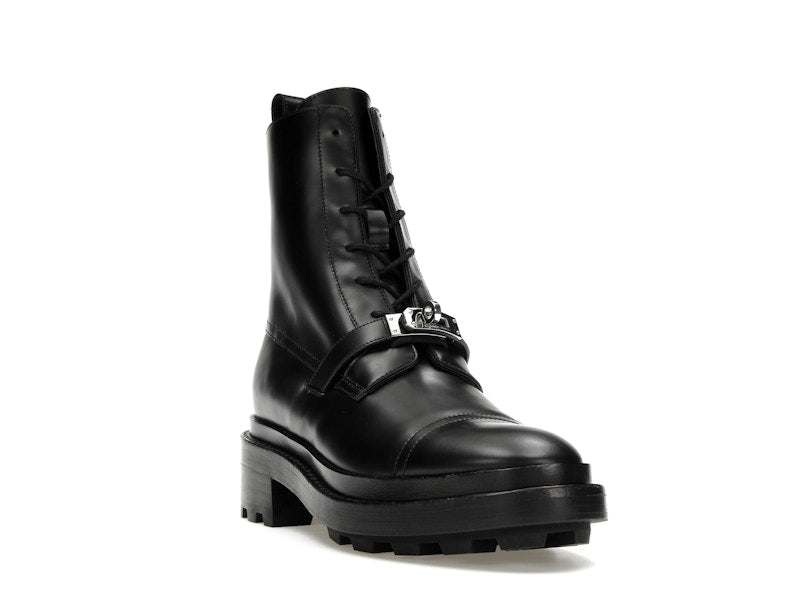Hermes Funk Ankle Boot Noir Calfskin Leather