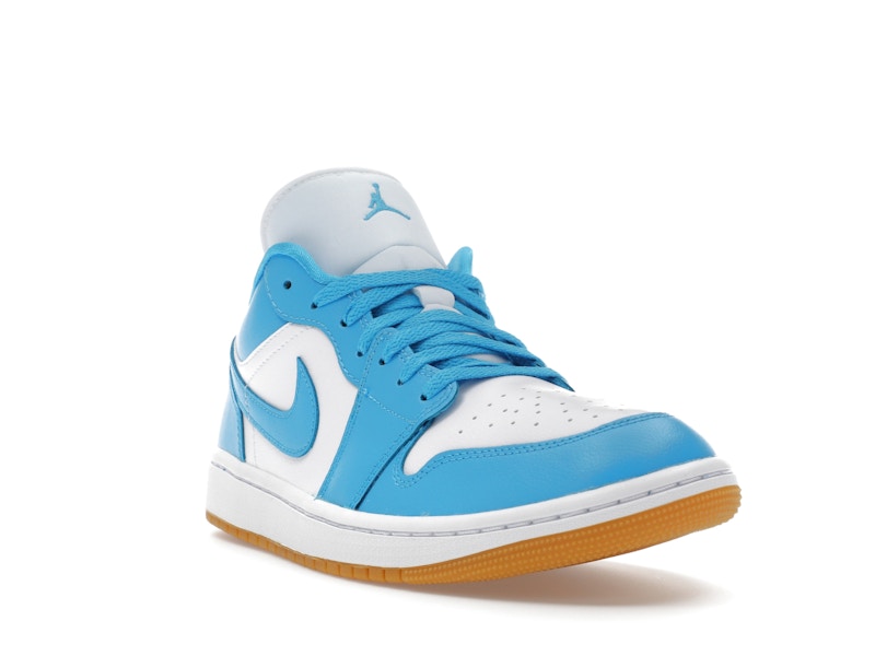 Jordan 1 Low White Gum Light Brown Dark Powder Blue (Women's)