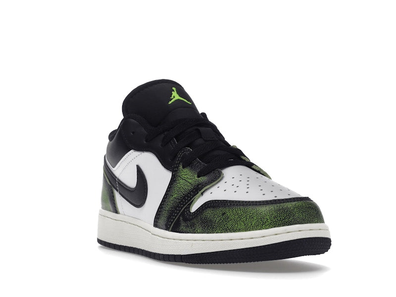 Jordan 1 Low Wear Away Electric Green (GS)