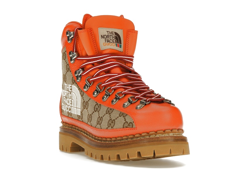 Gucci x The North Face Canvas Leather Boot Beige Orange (Women's)