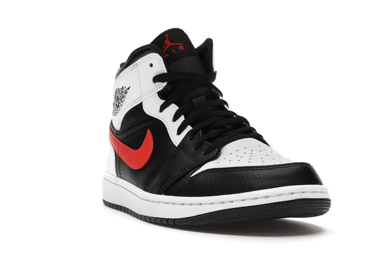 Jordan 1 Mid Black Chile Red White
