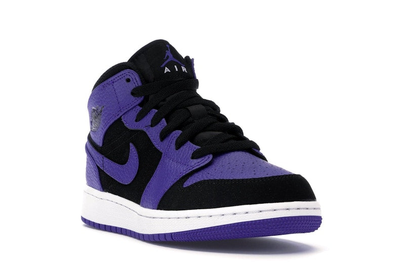 Jordan 1 Mid Black Dark Concord (GS)