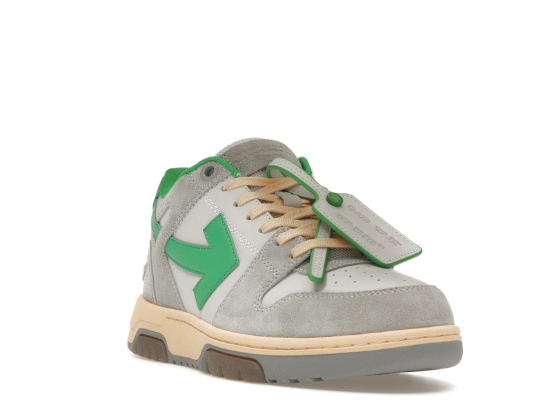 OFF-WHITE Out Of Office OOO Low Tops Light Grey Green