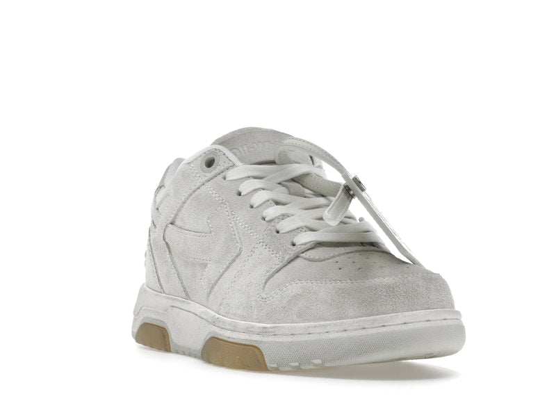 OFF-WHITE Out Of Office OOO Low Tops Vintage Suede Destressed White