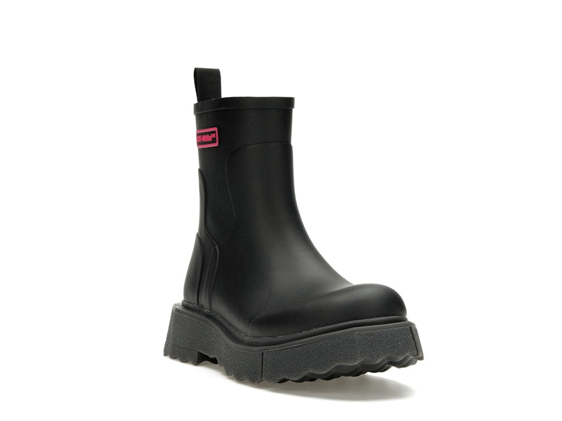 OFF-WHITE Rubber Rain Boot Black