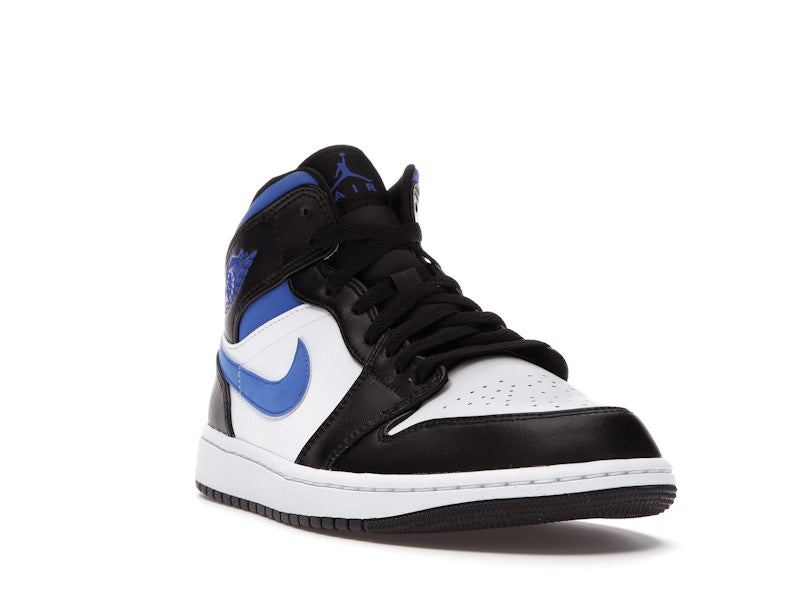 Jordan 1 Mid White Black Racer Blue