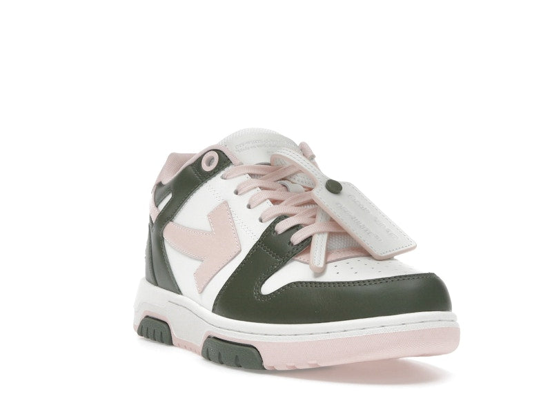 OFF-WHITE Out Of Office OOO Low Tops White Green Pink (Women's)
