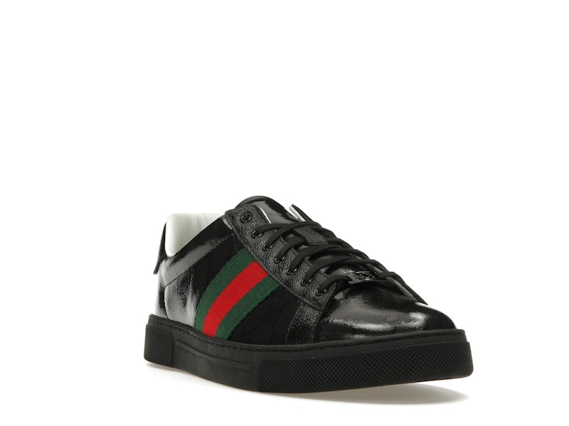 Gucci Ace GG Crystal Canvas Black