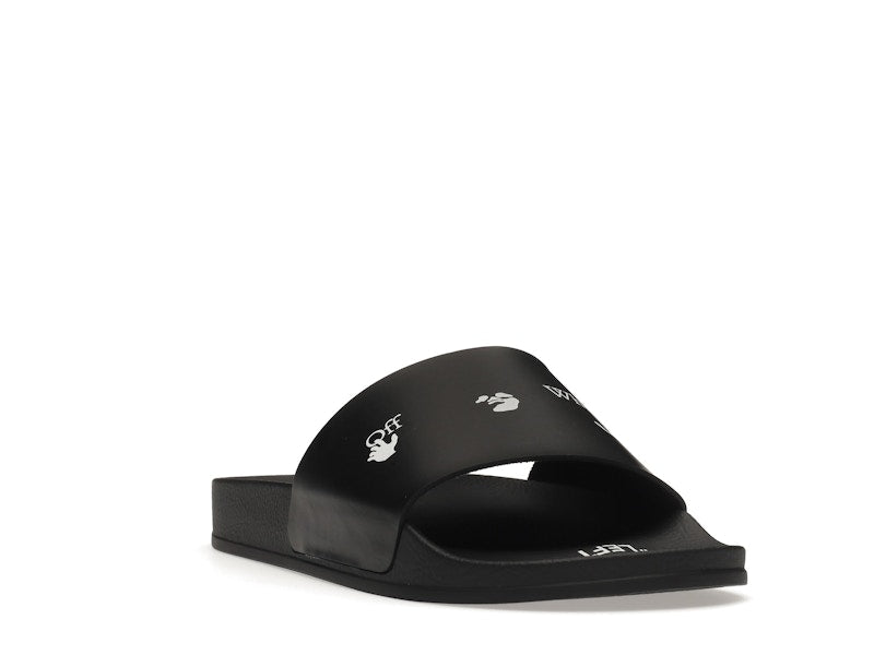 OFF-WHITE Drowning Man Logo Slides Black White FW21