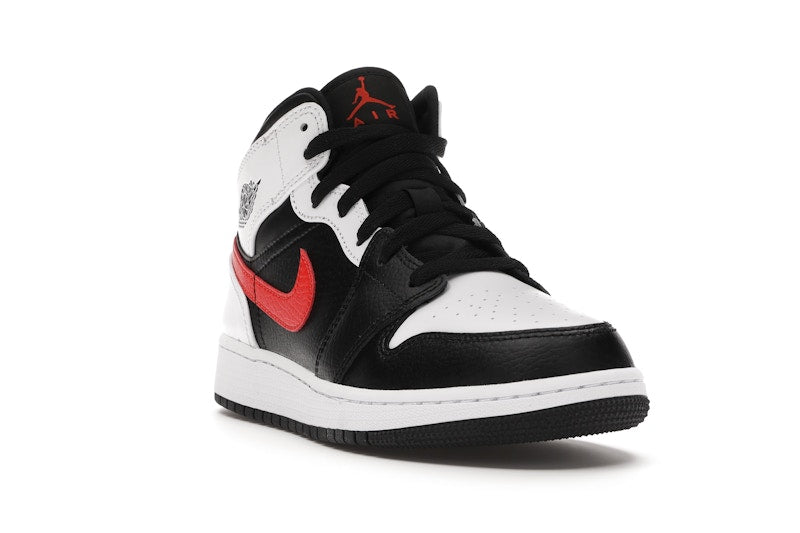 Jordan 1 Mid White Black Chile Red (GS)