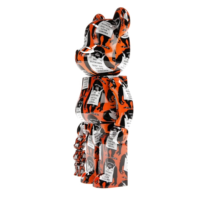 Bearbrick Monkey Sign 100% & 400% Set Orange