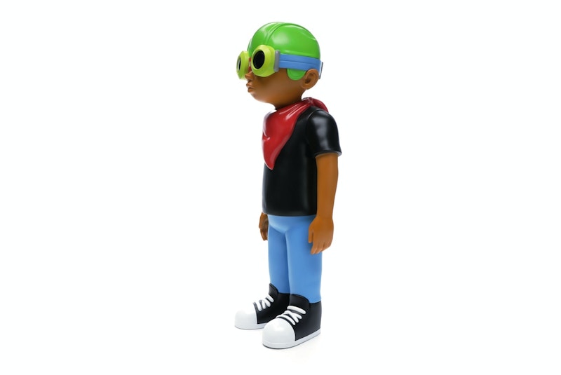 Hebru Brantley x Mindstyle Fly Boy Black Tee Vinyl Figure Multi