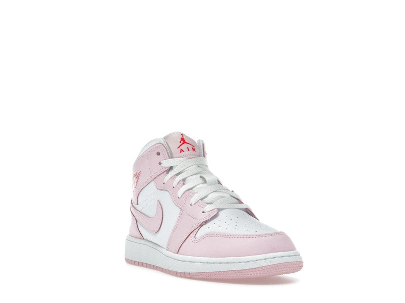Jordan 1 Mid Pink Foam Fire Red (GS)