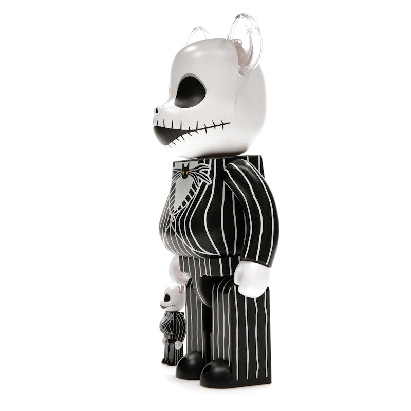 Bearbrick x Disney Tim Burton's The Nightmare Before Christmas Jack Skellington 100% & 400% Set