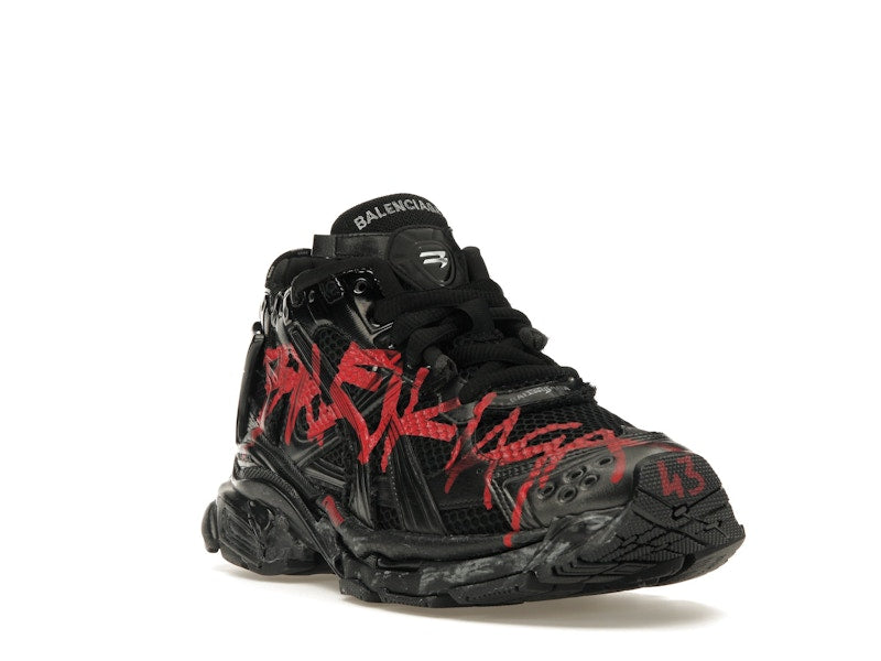 Balenciaga Runner Graffiti Black Red