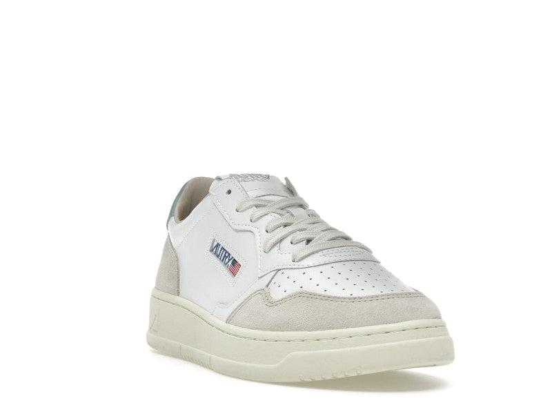 Autry Medalist Leather Low White Silver Blue