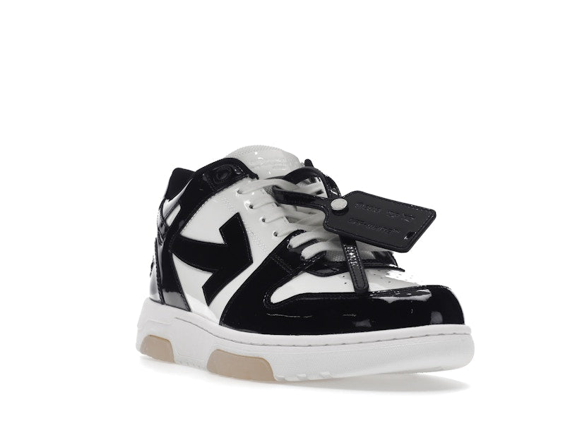 OFF-WHITE Out Of Office OOO Low Tops Patent Black White