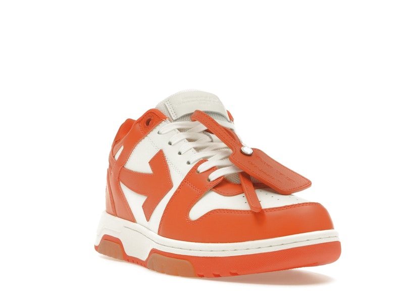 OFF-WHITE Out Of Office OOO Low Tops White Orange
