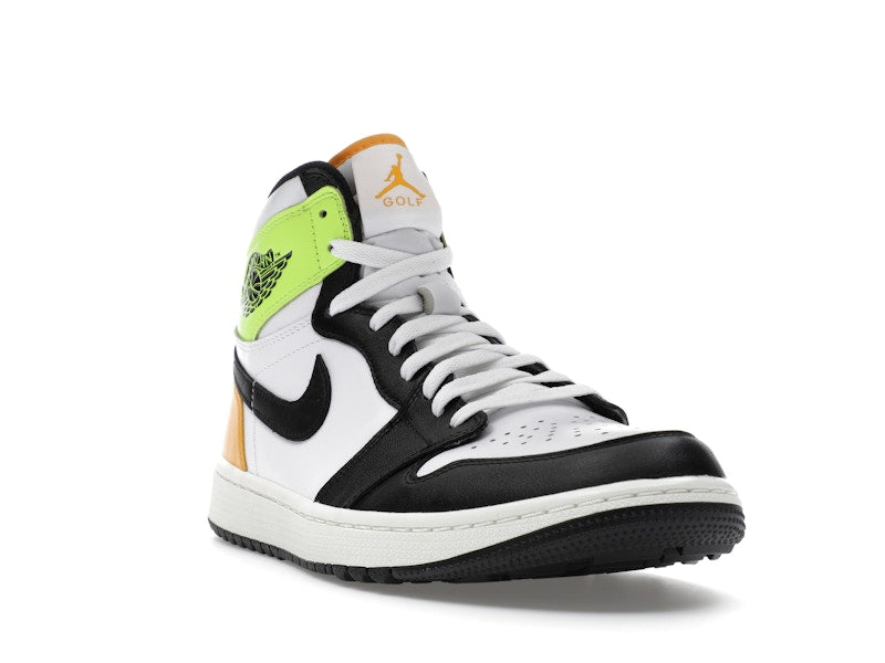 Jordan 1 Retro High Golf White University Gold Volt Black