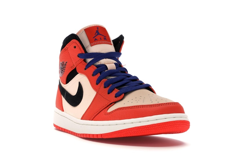 Jordan 1 Mid Team Orange Black