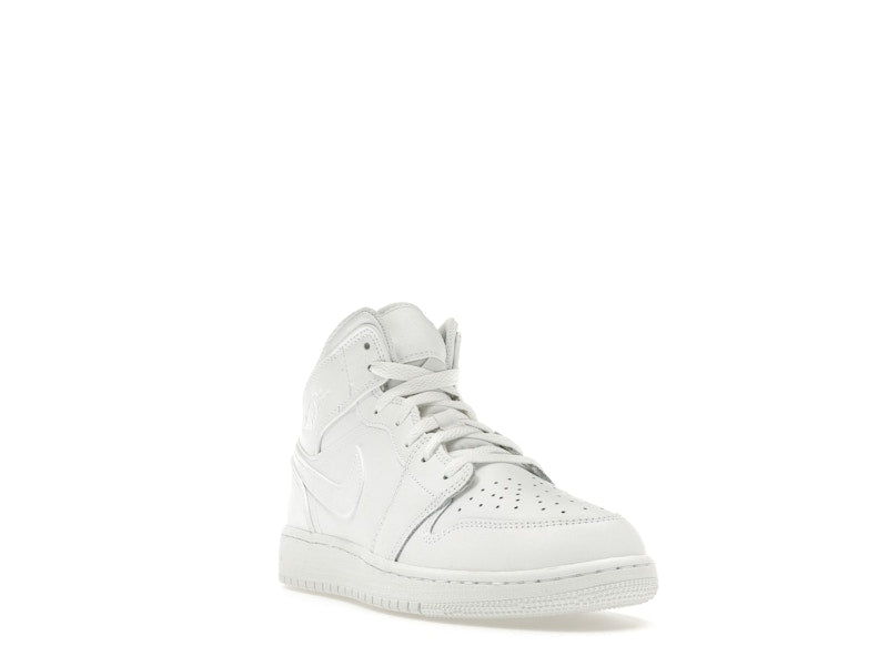 Jordan 1 Mid Triple White (2023) (GS)