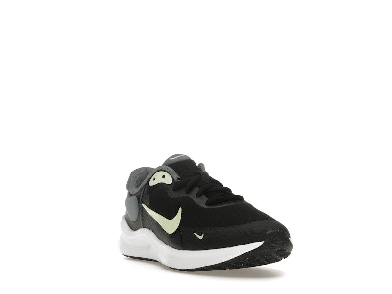 Nike Revolution 7 Black Smoke Grey White Barely Volt (GS)