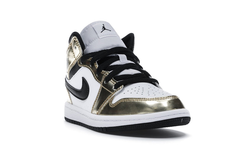 Jordan 1 Mid Metallic Gold Black White (PS)