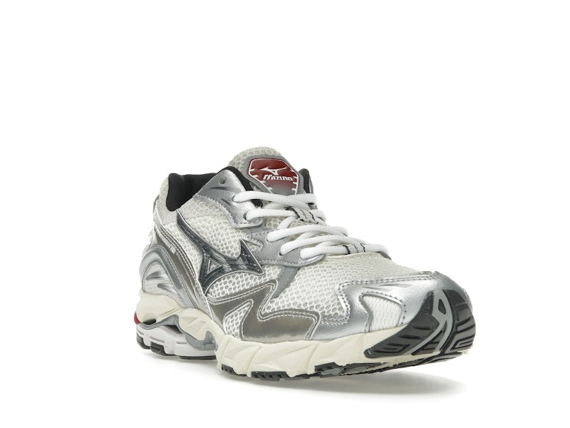 Mizuno Wave Rider 10 White Black Rythmic Red
