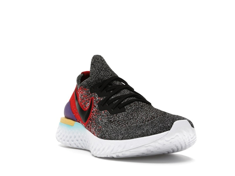 Nike Epic React Flyknit 2 Black Hyper Jade University Red