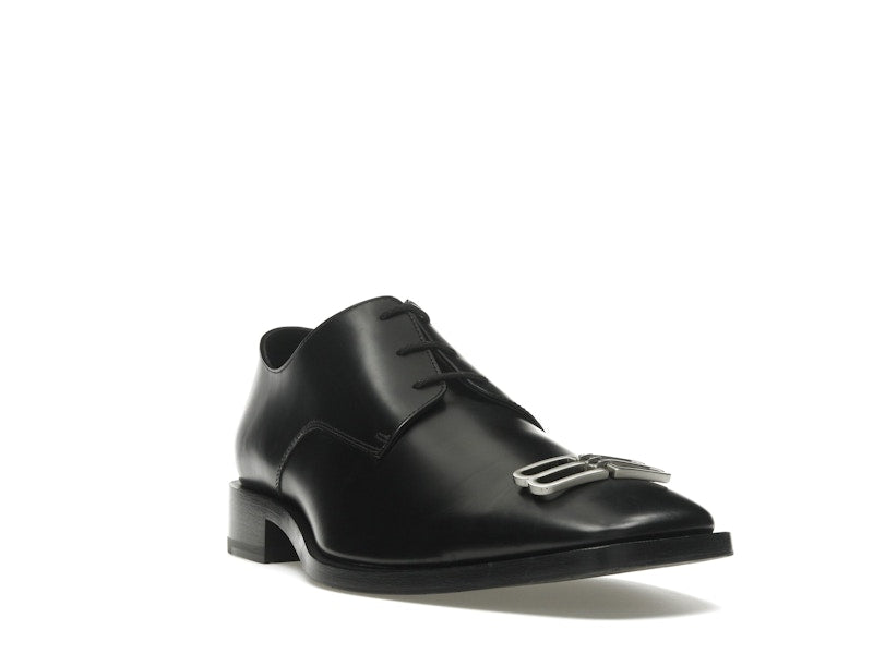 Balenciaga Rim Derby Shoes Black Leather