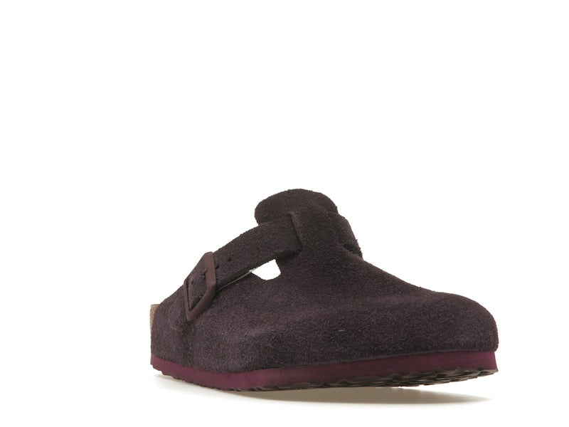 Birkenstock Boston Soft Footbed Suede Wine