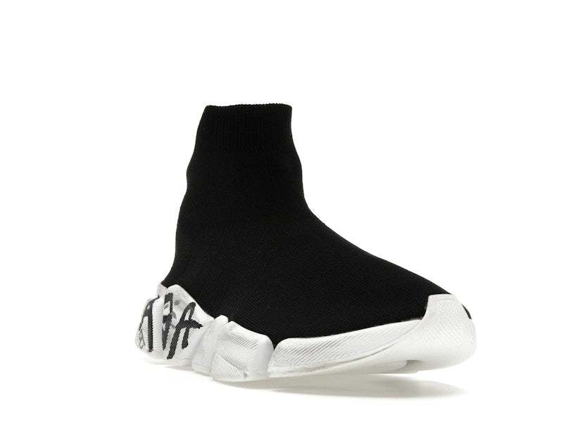 Balenciaga Speed 2.0 Graffiti Recycled Knit Black (Women's)