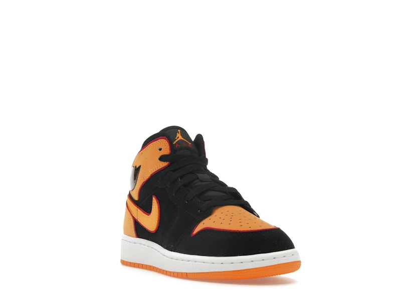 Jordan 1 Mid SE Black Vivid Orange (GS)