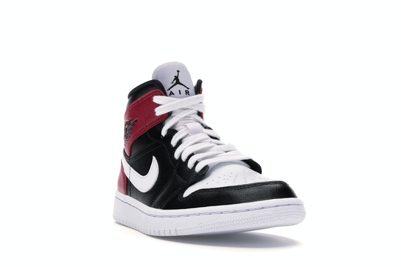 Jordan 1 Mid Black Noble Red (Women's)