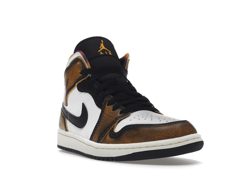 Jordan 1 Mid SE Orange Wear Away