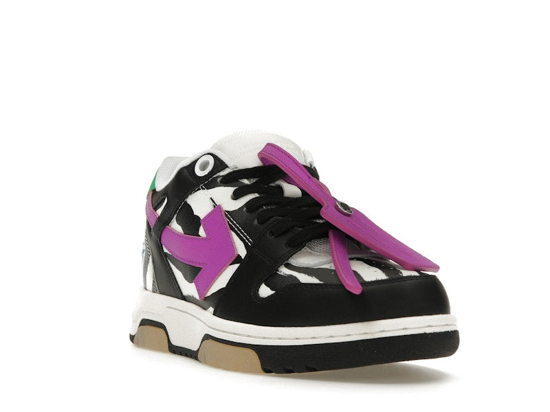 OFF-WHITE Out Of Office OOO Low Tops Zebra Pink (Women's)