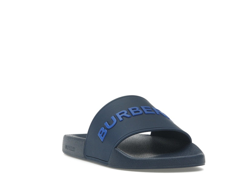Burberry Embossed Logo Slide Blue