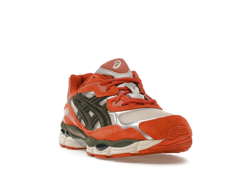 ASICS Gel-NYC Oatmeal Forest Green Orange