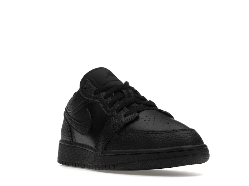 Jordan 1 Low Tumbled Leather Black (GS)