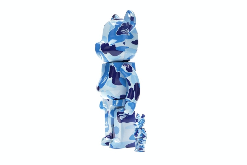 Bearbrick A Bathing Ape ABC Camo 100% & 400% Set Blue