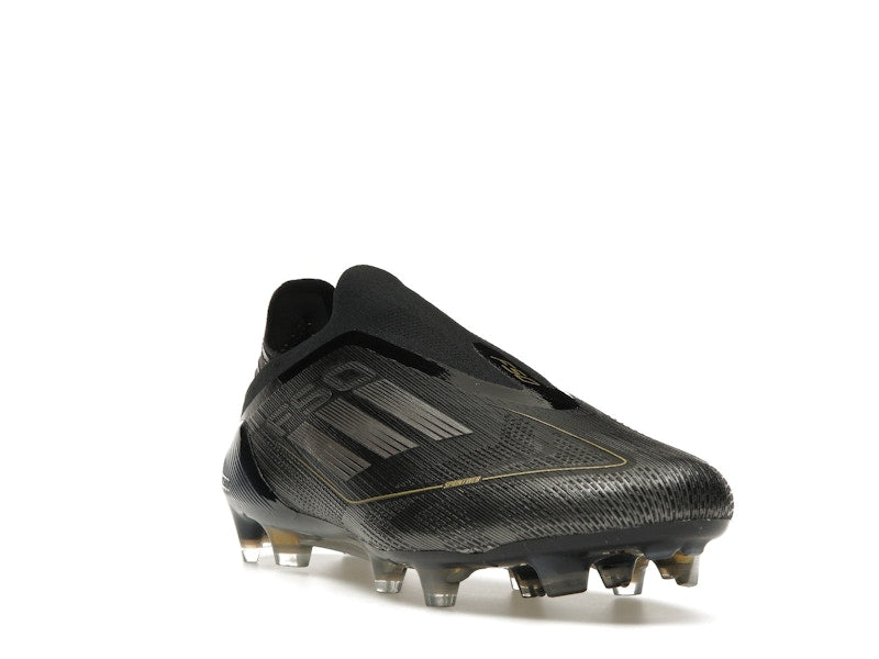 adidas F50 Elite Laceless FG Core Black Iron Metallic Gold Metallic