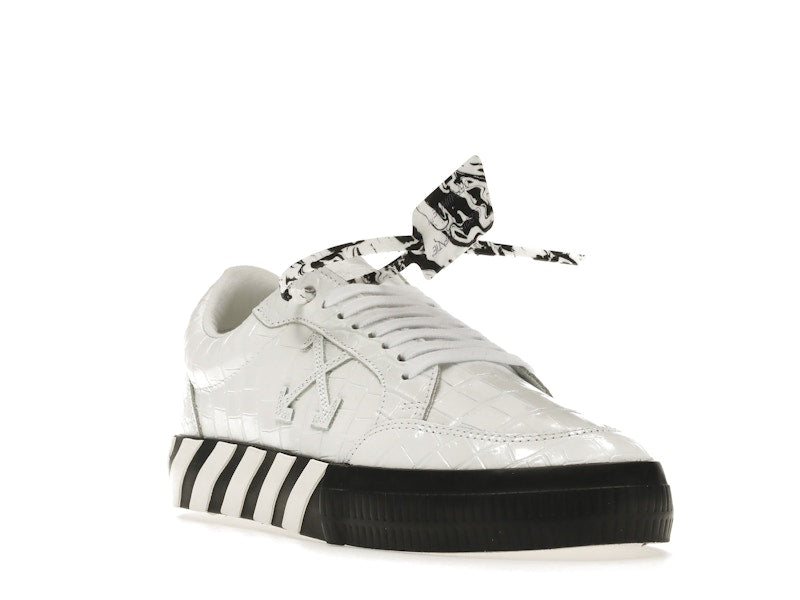 OFF-WHITE Vulc Low Croco Leather White Black